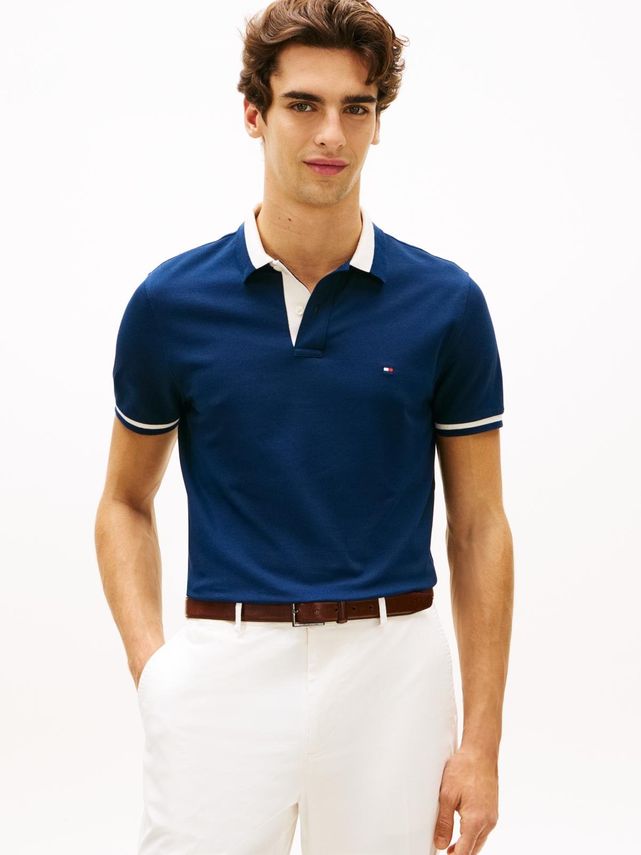 Contrast Collar Block Reg Polo