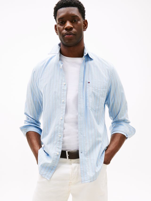Lt Oxford Lined Stripe Rf Shirt