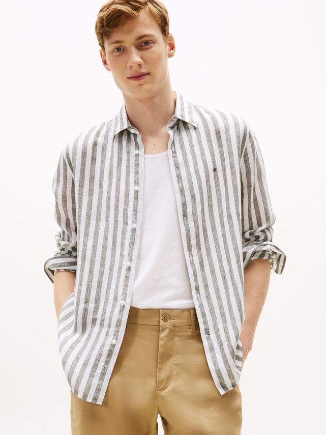 Linen Bengal Stripe Rf Shirt