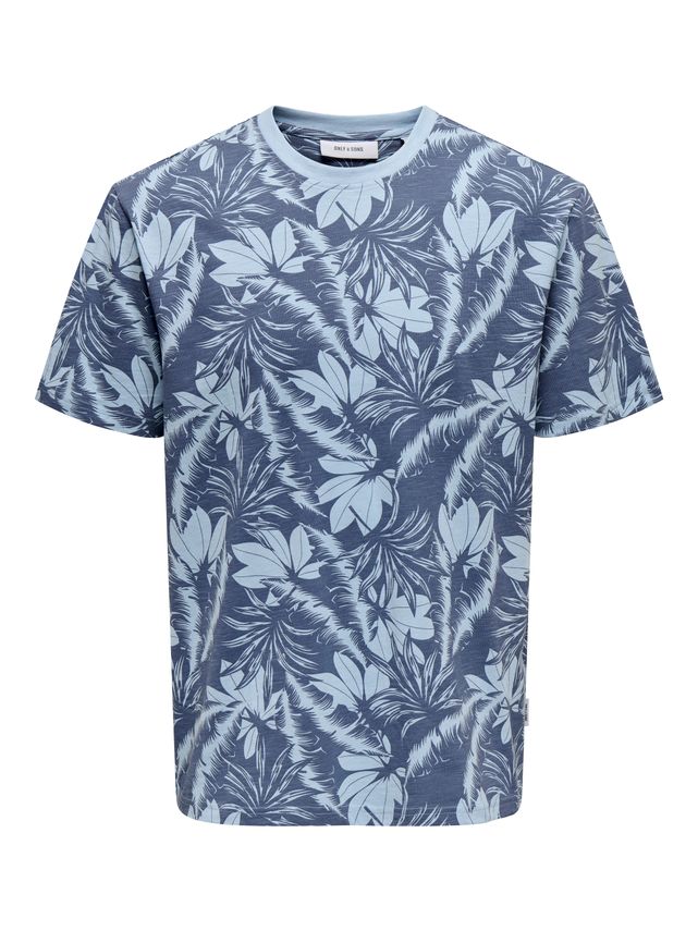 Onsperry Life Reg Leaf Aop Ss Tee N