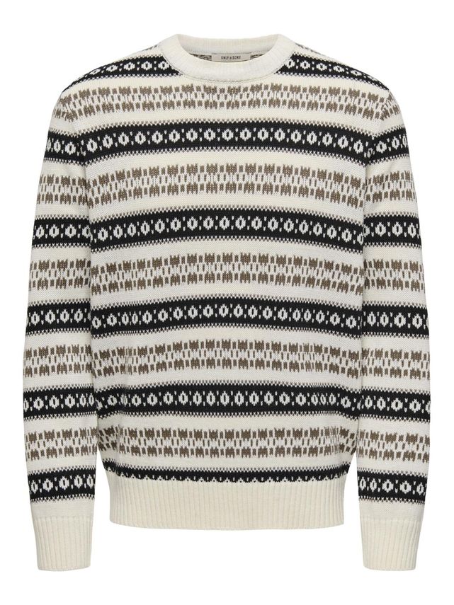 Onsfame Rlx Ls Nordic Crew Knit