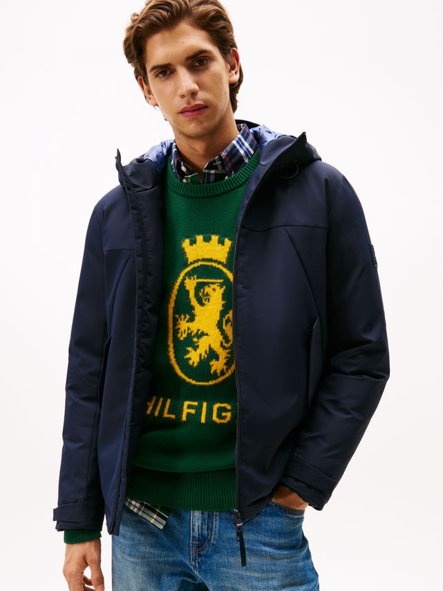 Tech Hooded Short Padded Jacket