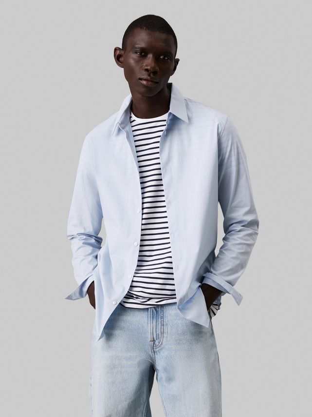 Ls Solid Stretch Slim Shirt