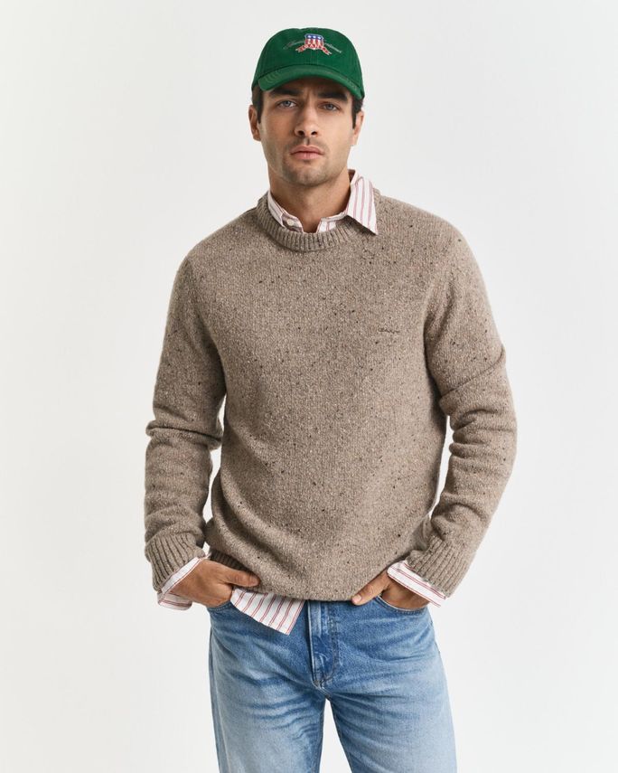 Wool Blend Neps C-neck