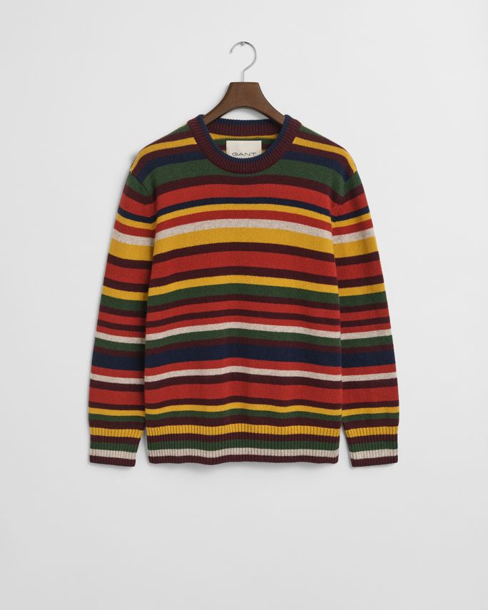 Multi Colored Striped C-neck