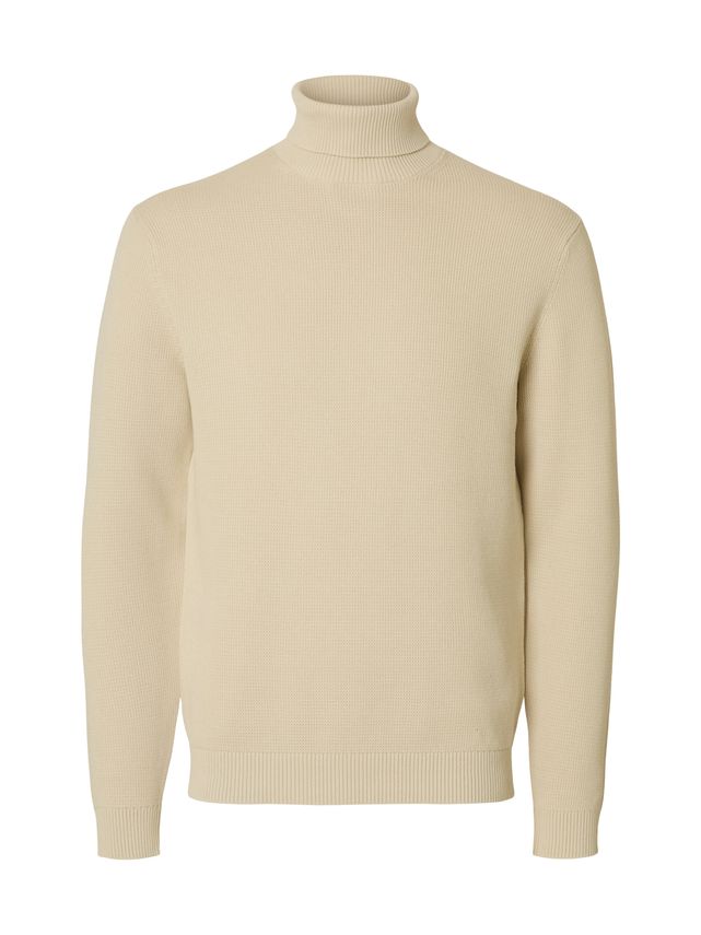 Slhdane Ls Knit Structure Roll Neck