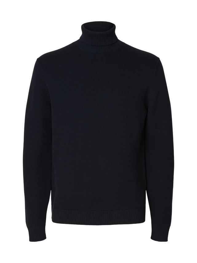 Slhdane Ls Knit Structure Roll Neck