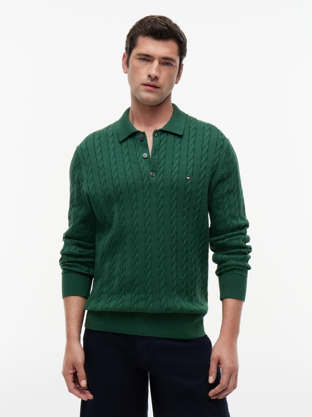 Classic Cotton Cable Ls Polo