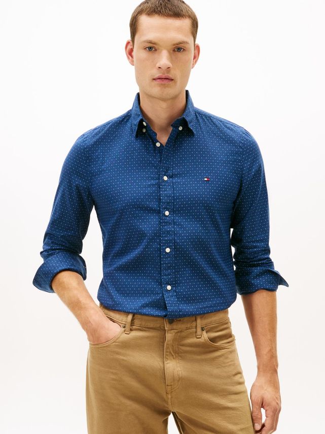 Flex Poplin Mini Print Sf Shirt