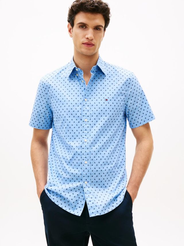 Flex Poplin Prt Rf Bd S S
