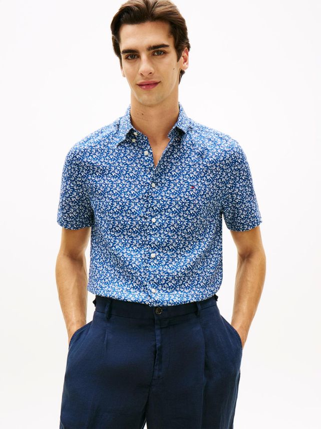 Linen Tropical Prt Ss Rf Shirt