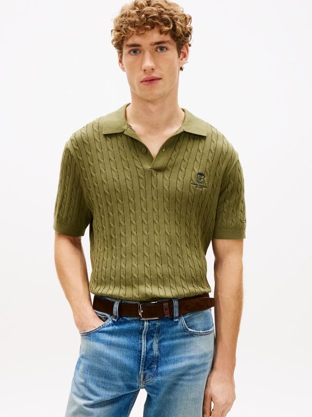 Cable Short Sleeve Polo