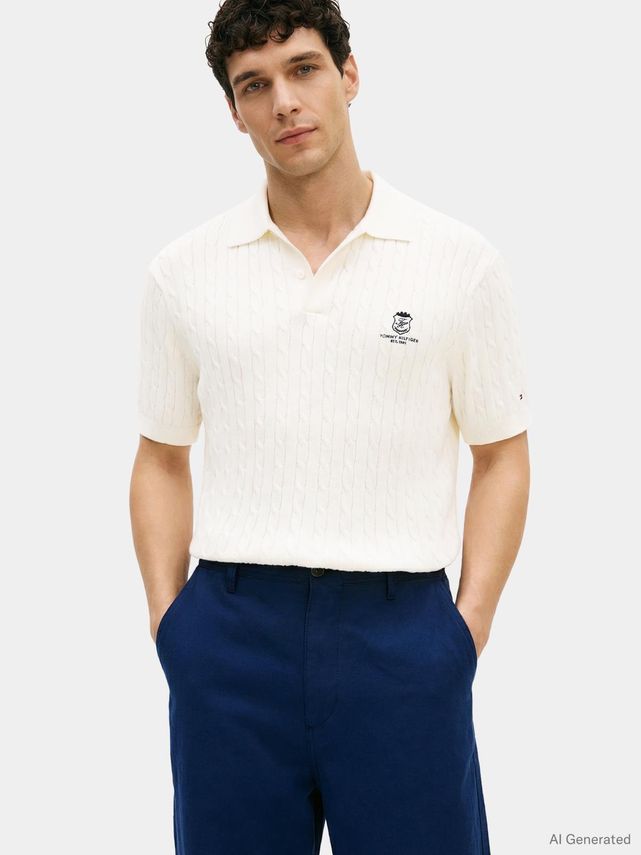 Cable Short Sleeve Polo