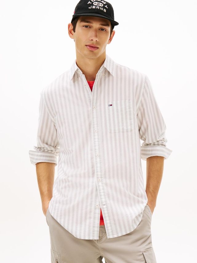 Tjm Reg Stripe Oxford Shirt Ext
