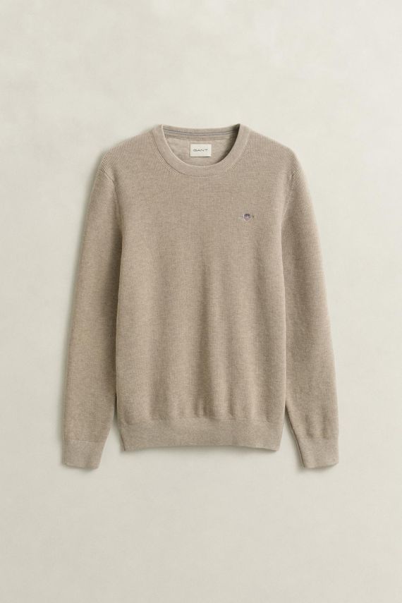 Micro Textured Cotton C-neck