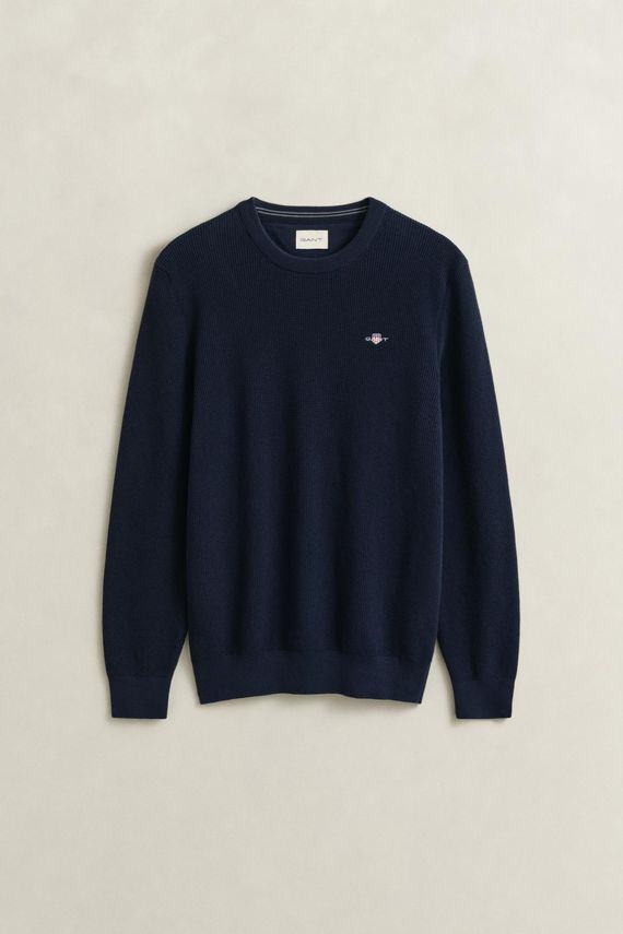 Micro Textured Cotton C-neck