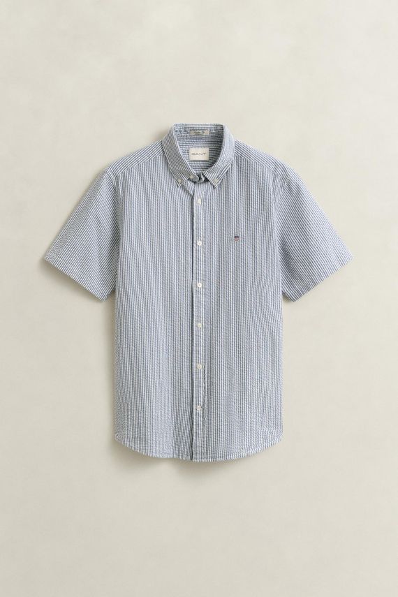 Reg Seersucker Stripe Ss Shirt