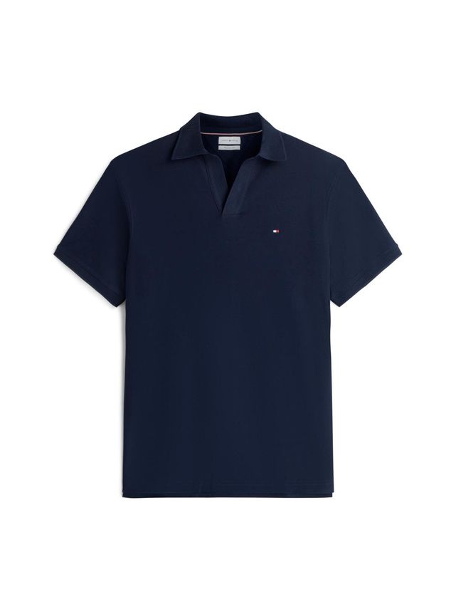 V Neck Crepe Classic Polo