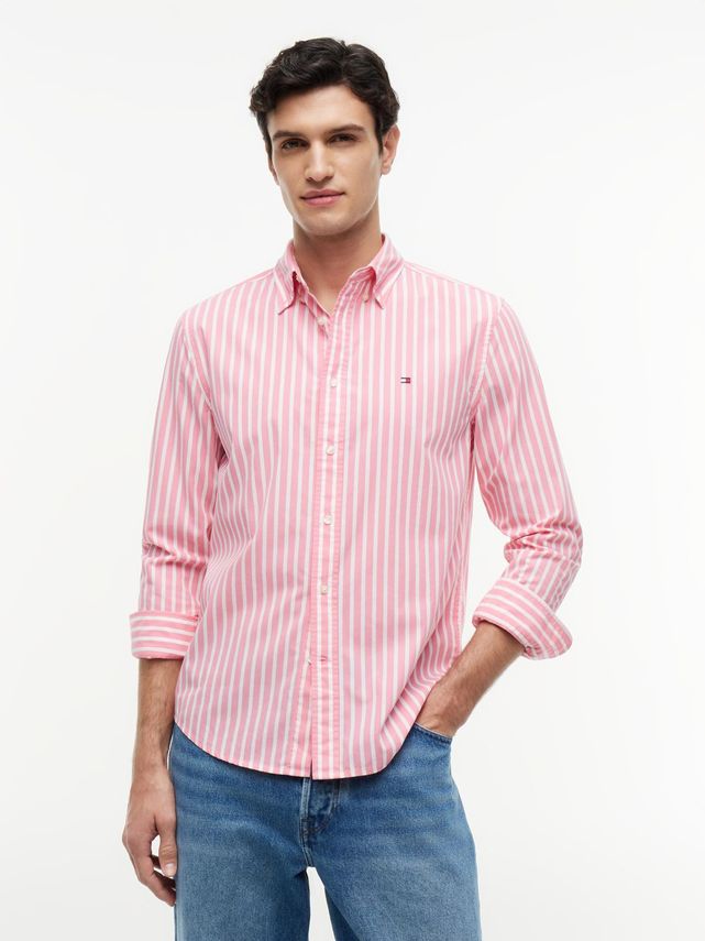 Flex Poplin Seasonal Stripe Sht