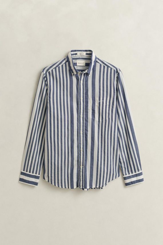 Reg Cotton Voile Stripe Shirt