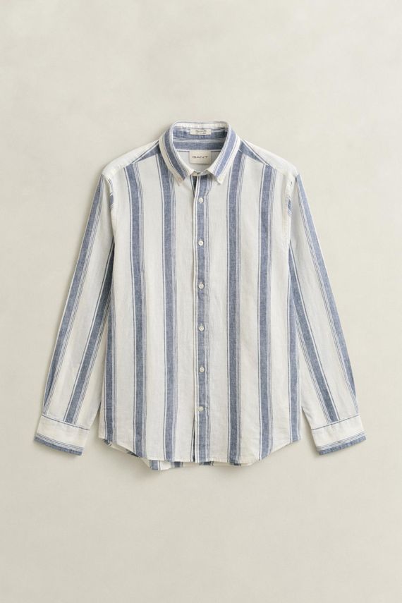 Reg Cotton Linen Stripe Shirt