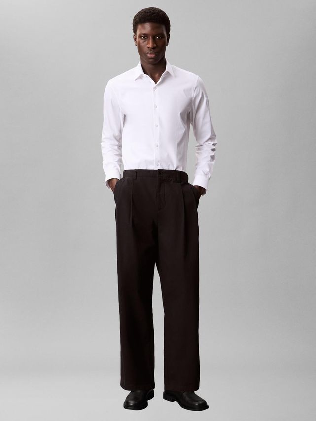 Slim Esntl Poplin Nos Str Sld