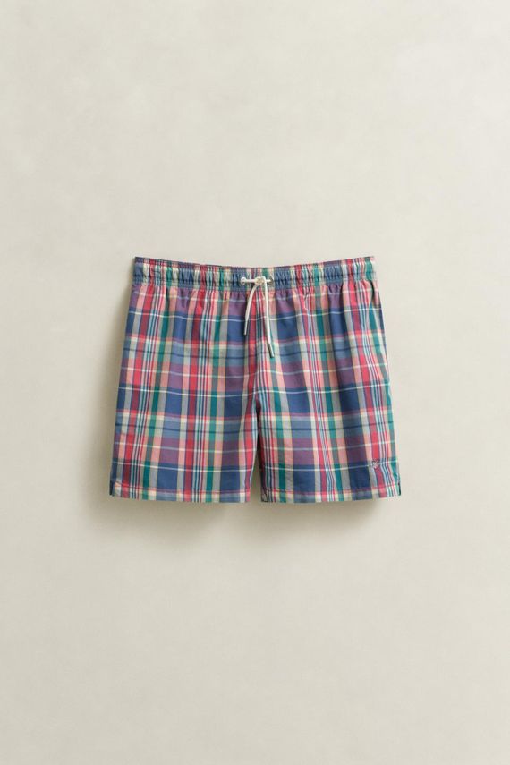 Madras Check Swim Shorts