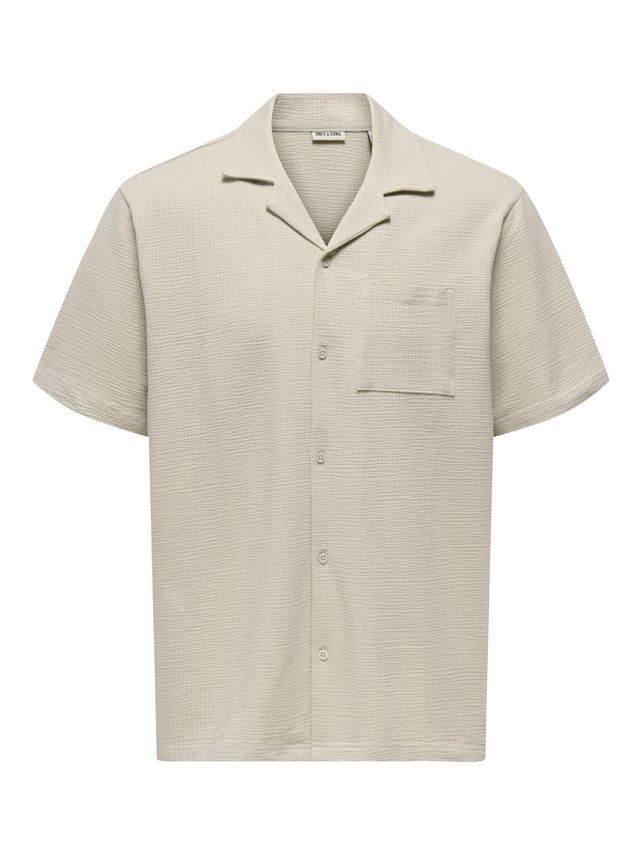 Onskian Life Seersucker Ss Shirt No