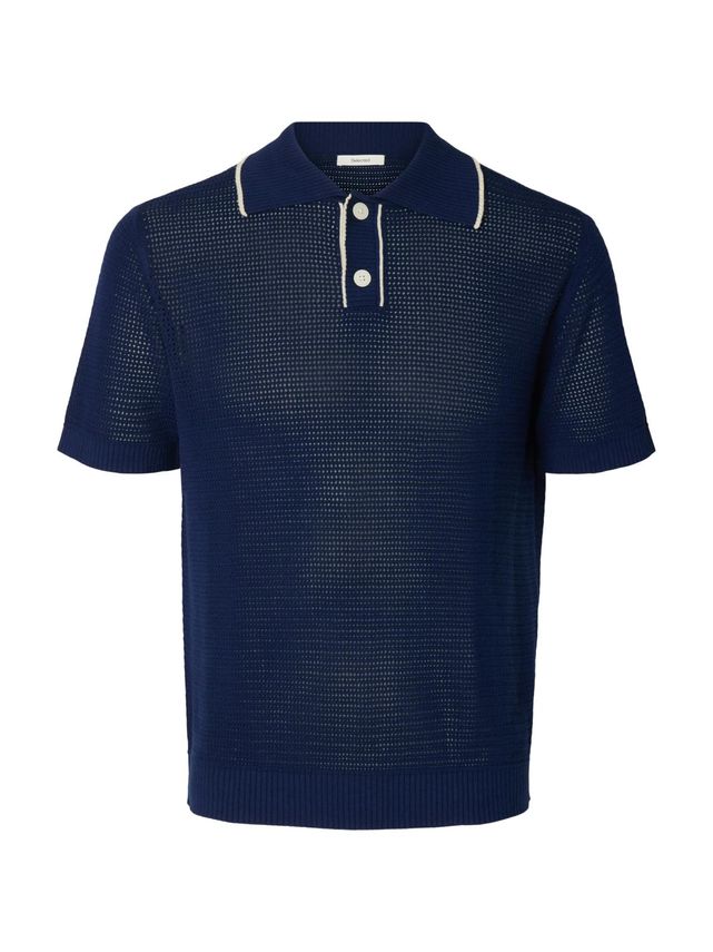 Slhjesse Ss Knit Open Structure Pol