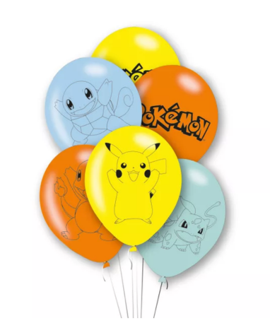 Pokemon Latex Balloner - 6 Stk