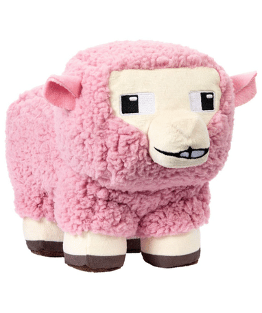 Minecraft Pink Får Bamse - 20 Cm