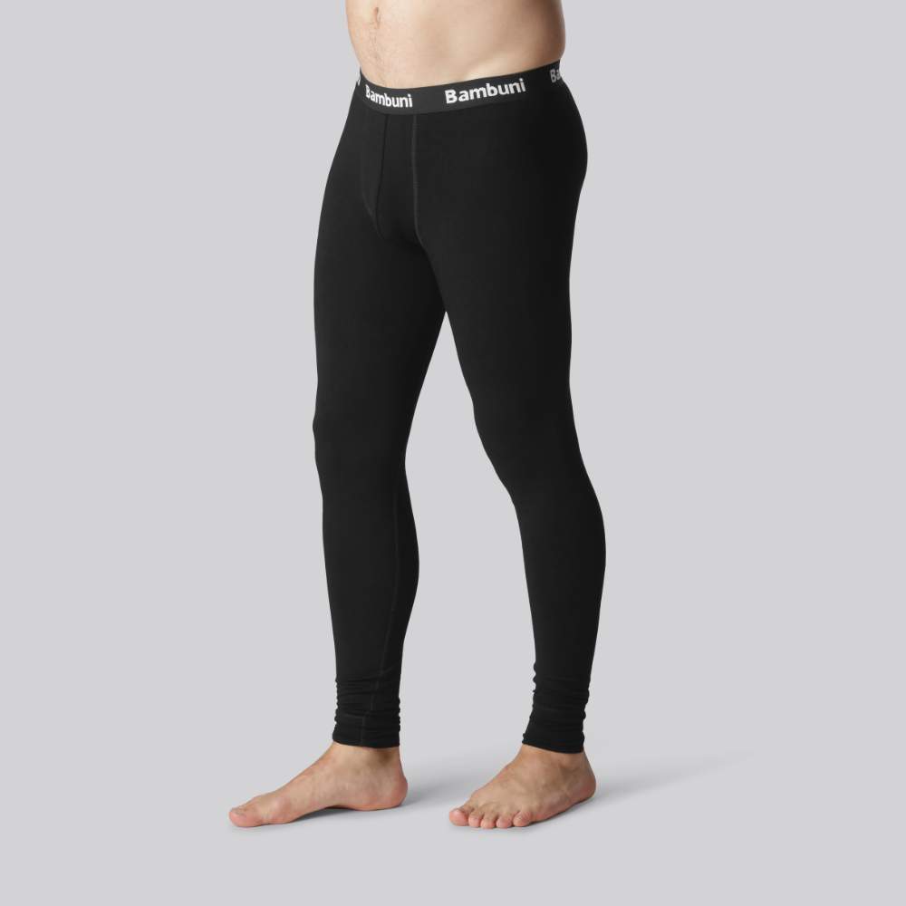 Bambus Long Johns I Sort Til Mænd