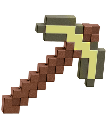 Minecraft Guld Plastik Hakke - 35 Cm