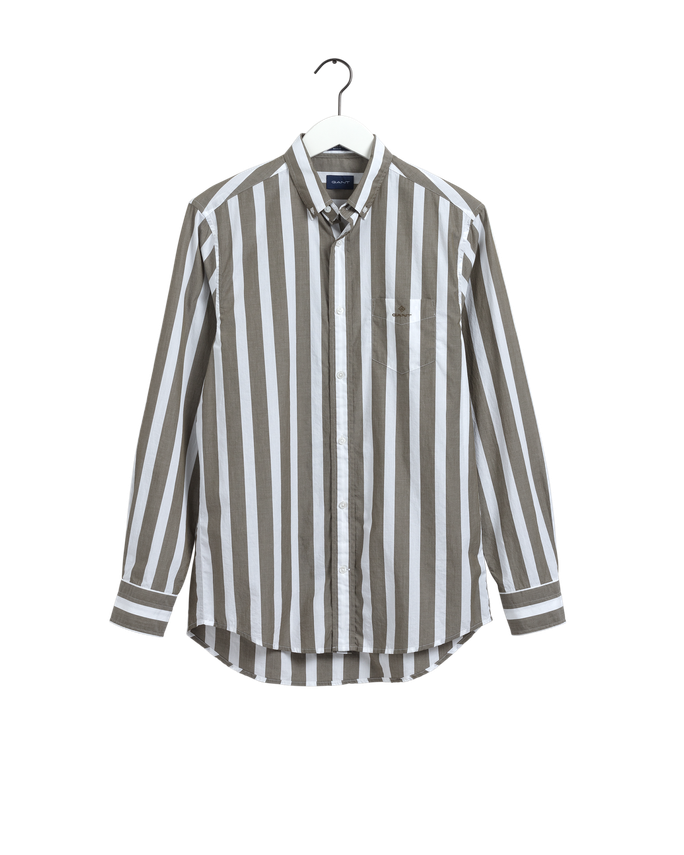 D2 Reg Wide Poplin Stripe Skjorte fra GANT på tilbud
