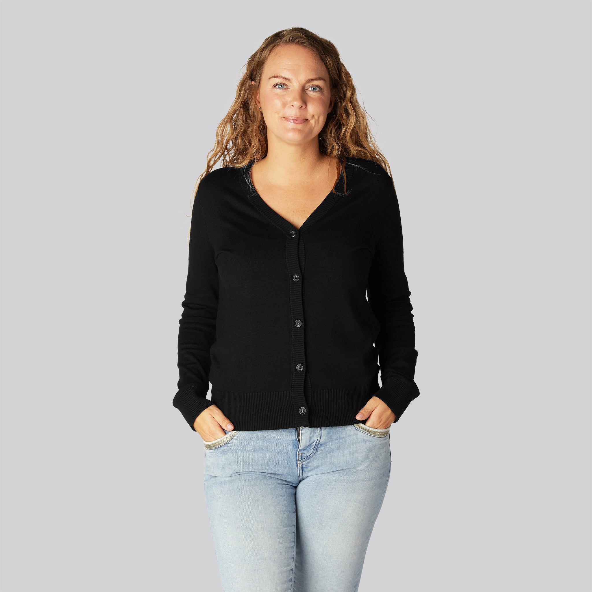 Bambus Cardigan I Sort Til Damer