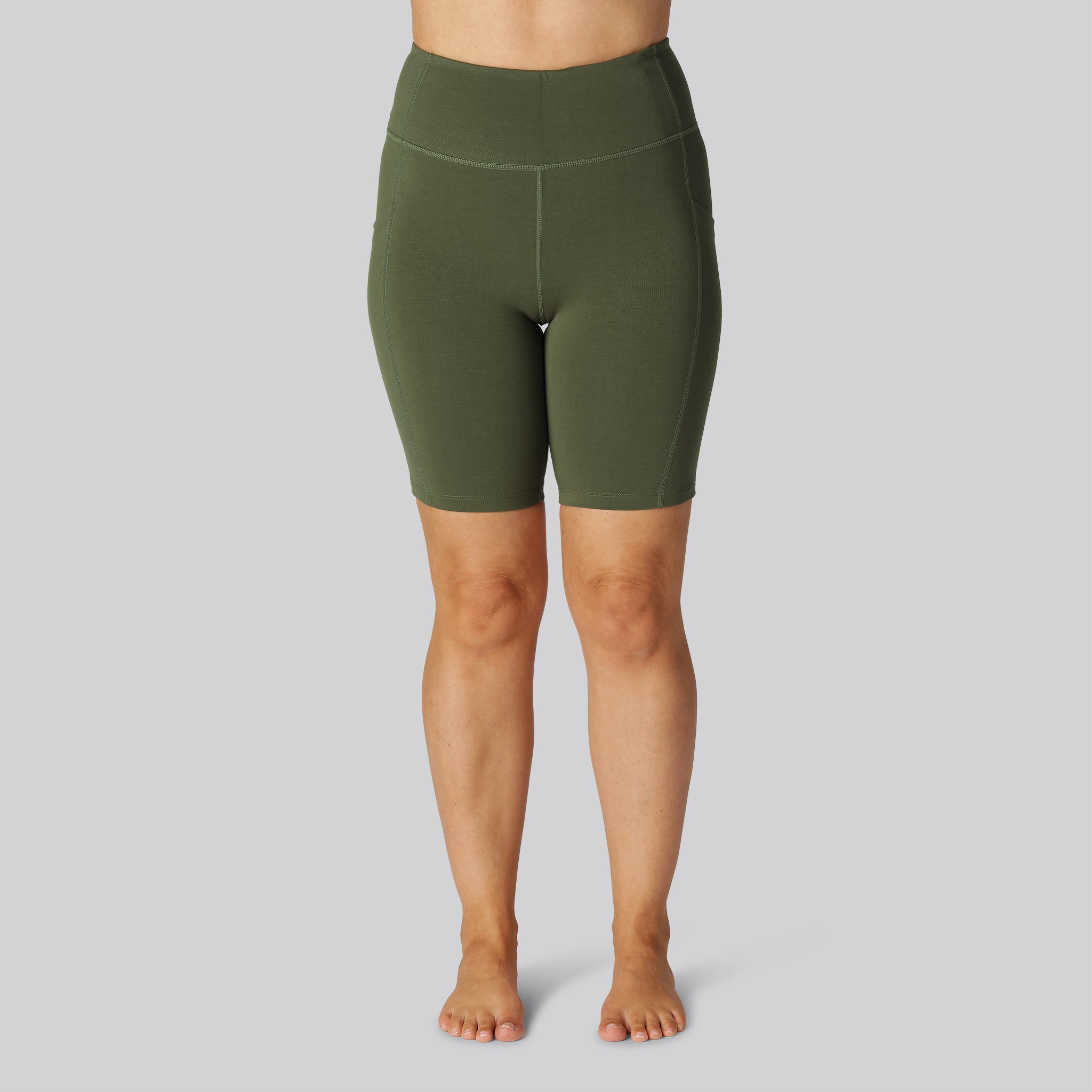 Bambus Fitness Shorts I Grøn Til Damer