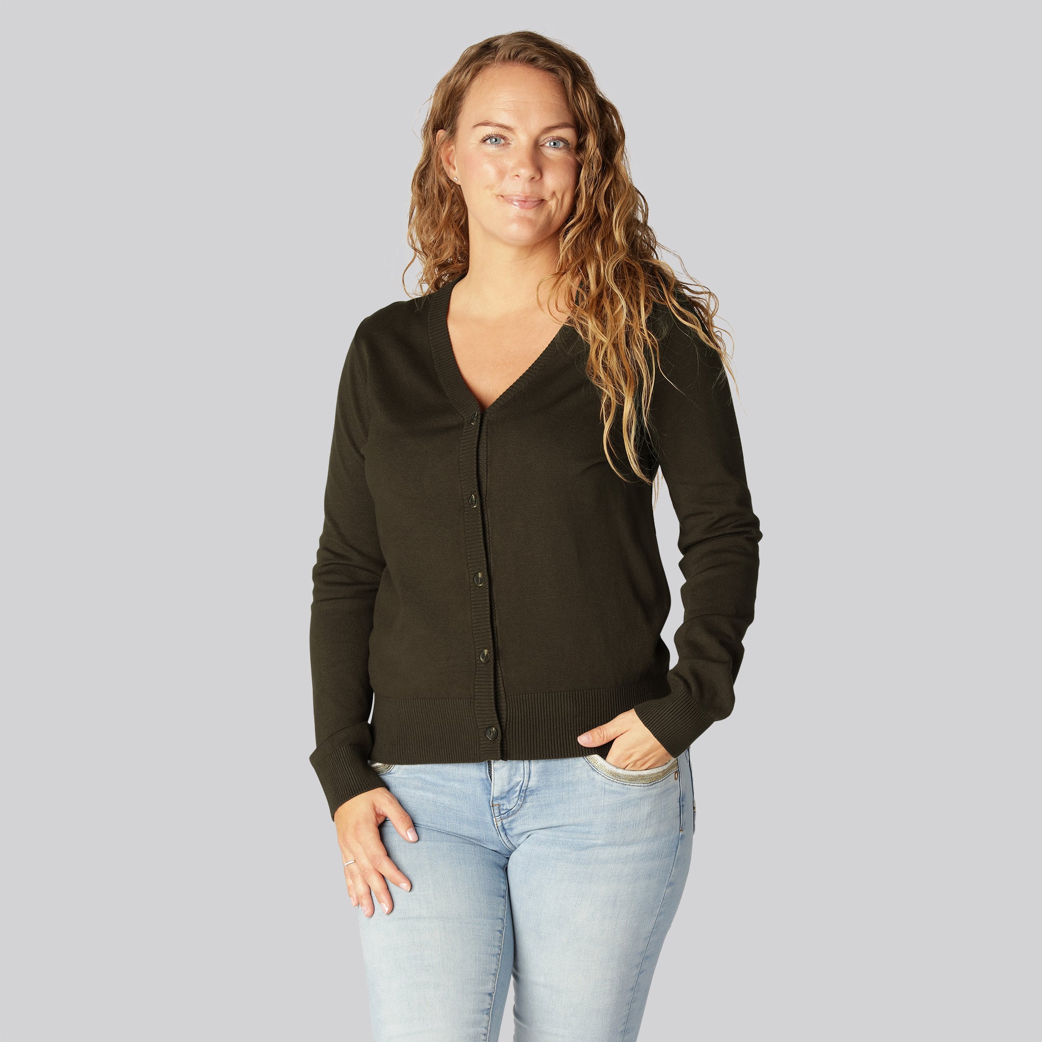 Bambus Cardigan I Brun Til Damer