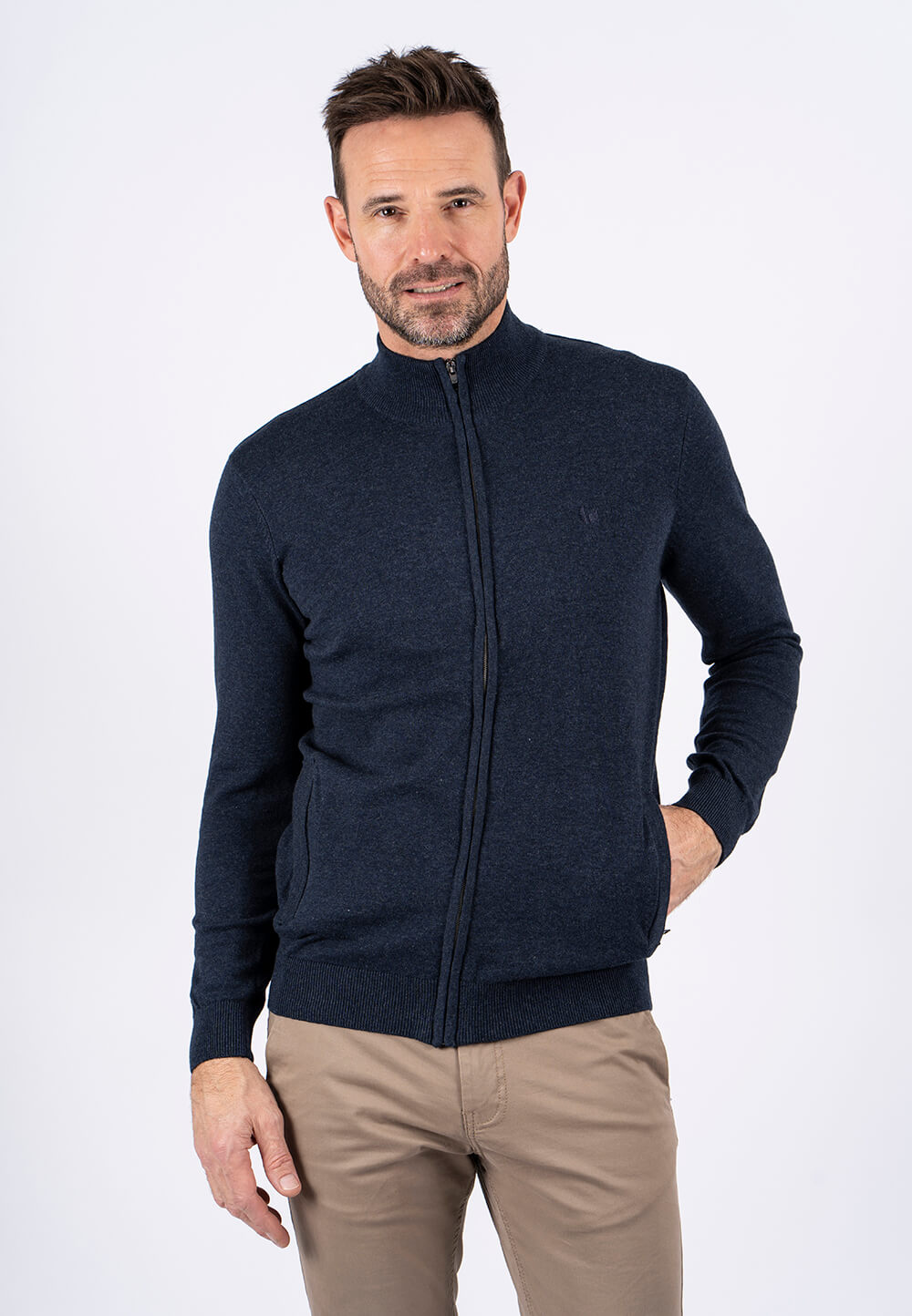 Pre End - Malcom Stik Cardigan I Navy