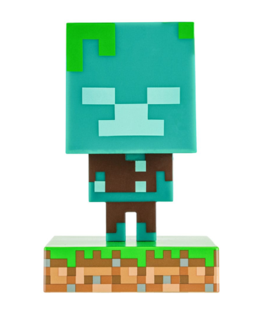 Minecraft Drowned Zombie Figur Med Lys