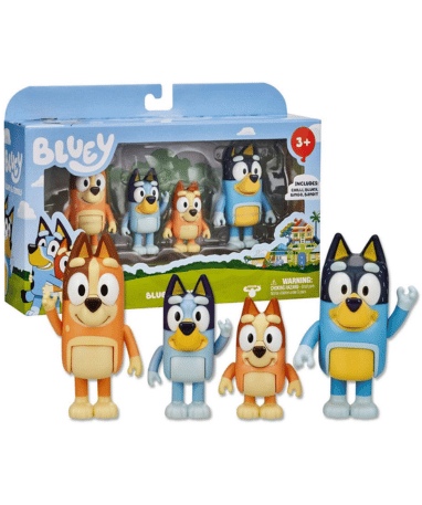 Bluey Action Figurer 4-pak