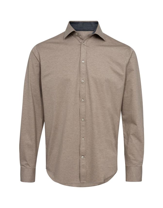 Knitted L S Shirt Modern Fit