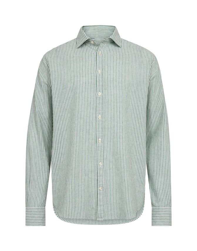 Linen Blend Shirt L S Modern Fit