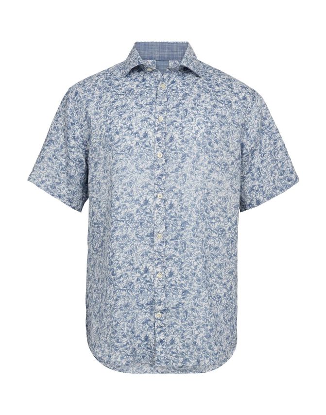 Linen Blend Shirt S S Modern Fit