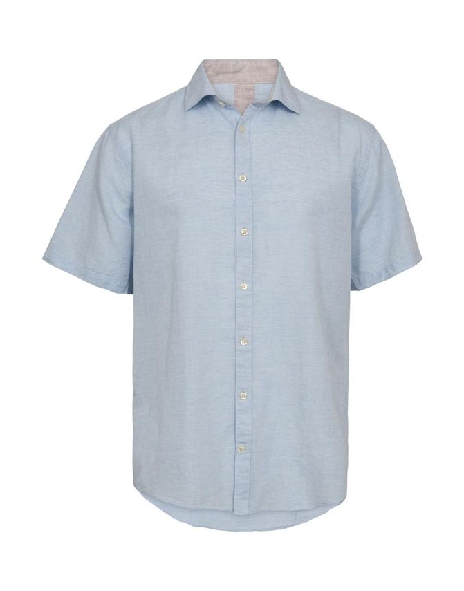 Linen Blend Shirt S S Modern Fit