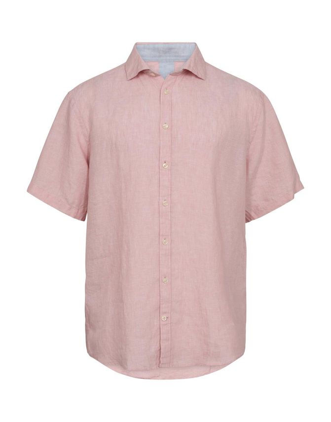 Linen Blend Shirt S S Modern Fit