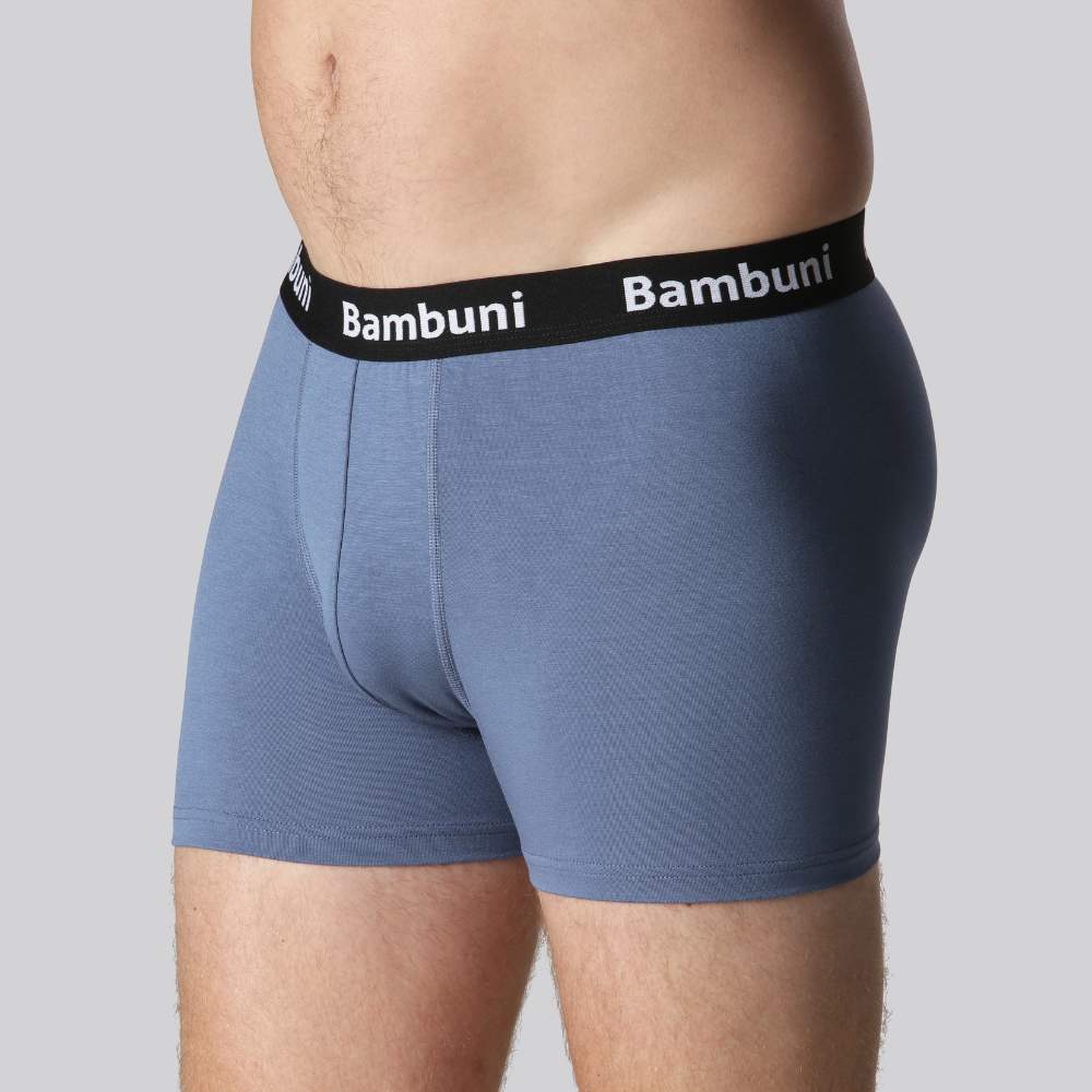 Bambus Underbukser I Støvet Blå Til Mænd