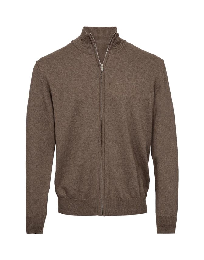 Zip Cardigan Merino Knit Modern Fit