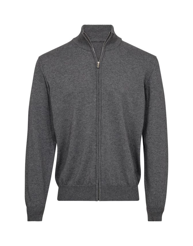 Zip Cardigan Merino Knit Modern Fit