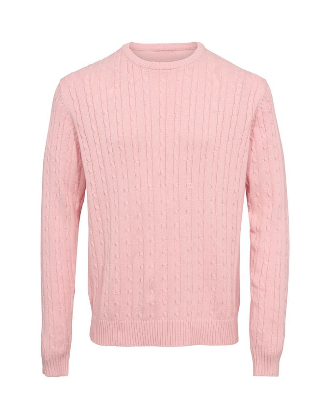 Cable O-neck Knit Regular Fit