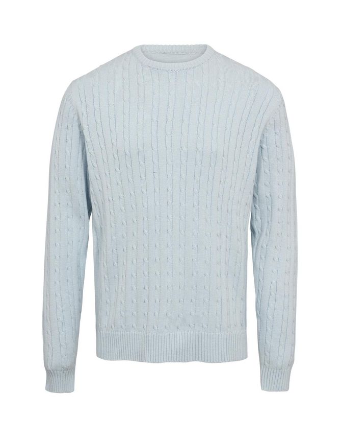 Cable O-neck Knit Regular Fit